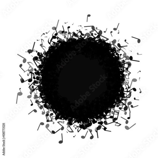 Obraz Circle made out of music notes