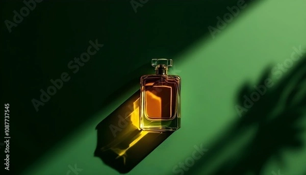 Obraz Elegant Perfume on a table with colourful lights