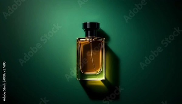 Obraz Elegant Perfume on a table with colourful lights