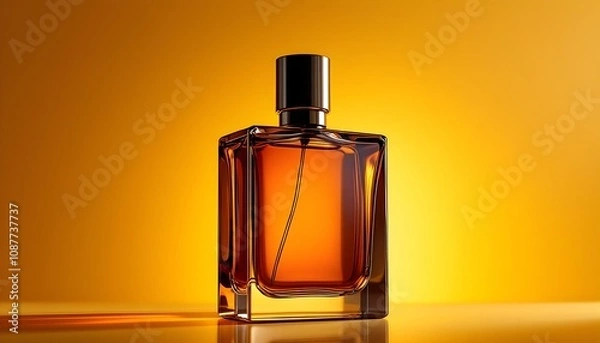 Obraz Elegant Perfume on a table with colourful lights