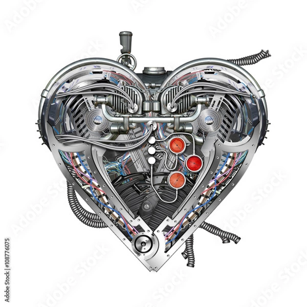 Obraz technically mechanical heart