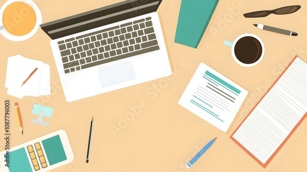 Obraz studying, studying, at the table