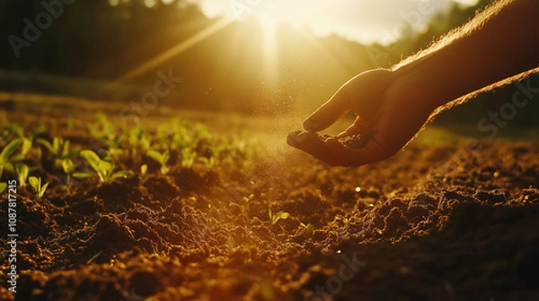 Obraz digging in the garden