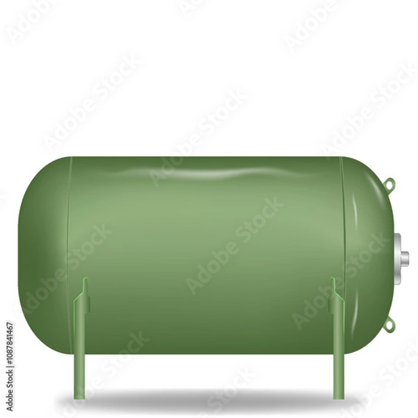 Fototapeta Gas cylinder isolated on white background. Tank. 