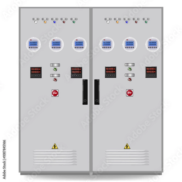 Fototapeta Control Panel. Production control panel and control of computer devices. Touchpad. 