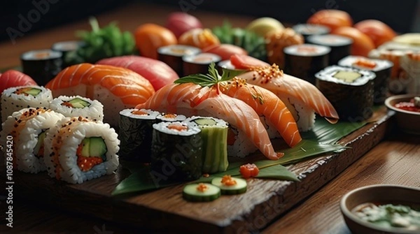 Obraz Sushi platter with nigiri