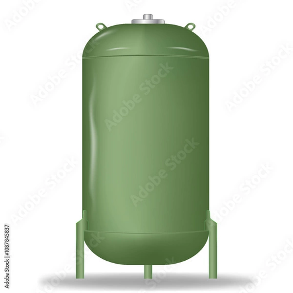 Fototapeta Gas cylinder isolated on white background. Tank. 