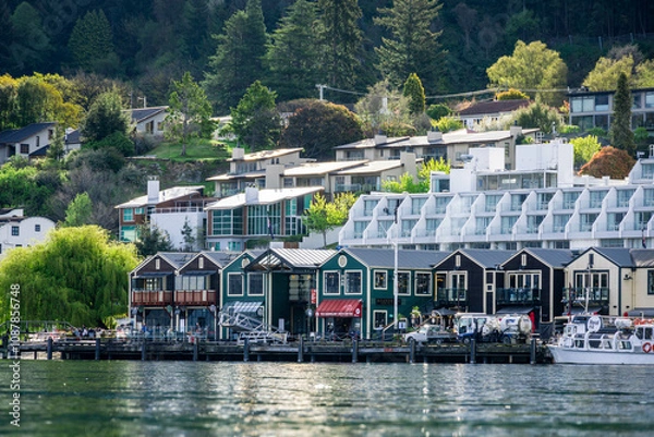 Obraz lake view of queenstown, new zealand
