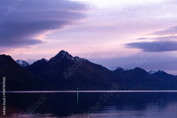 Obraz lake view of queenstown, new zealand