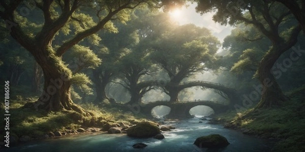 Obraz water in the forest