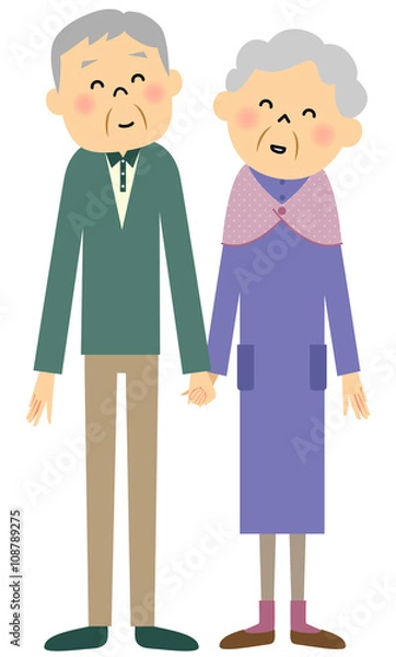 Fototapeta シニア夫婦　おじいちゃんおばあちゃん