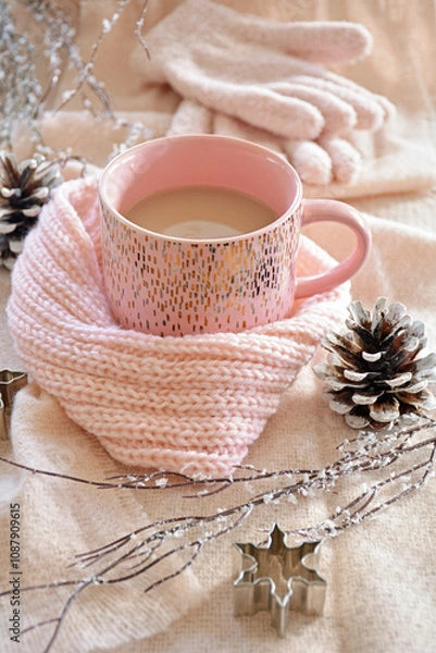 Obraz Winter pink tea