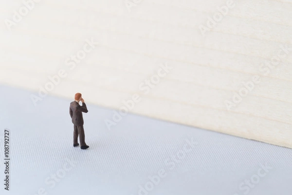 Fototapeta 壁にぶつかったビジネスマンのイメージ