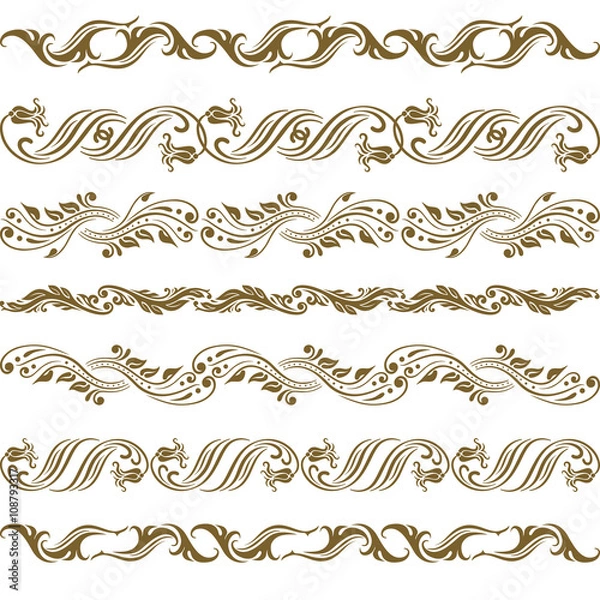 Fototapeta Vector gold ornament.