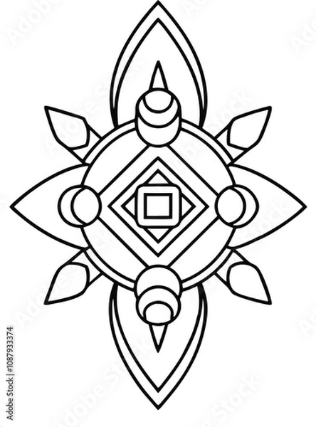 Fototapeta Tracing elements icon and shapes