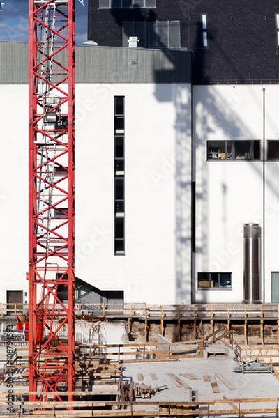 Obraz Crane and construction site