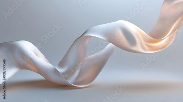 Fototapeta silk ribbon wave pattern for background