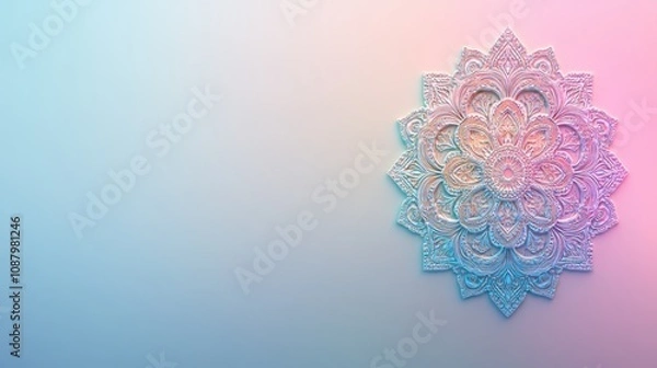 Obraz Intricate mandala design on a soft gradient background.