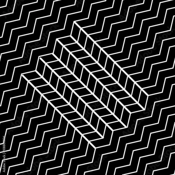 Obraz Vector seamless pattern. Repeating geometric tiles with diagonal lines 