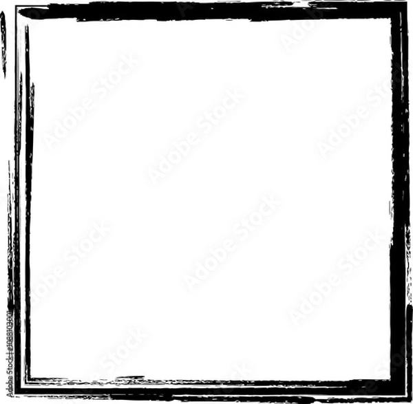 Obraz Square frames brush strokes. Set of design elements