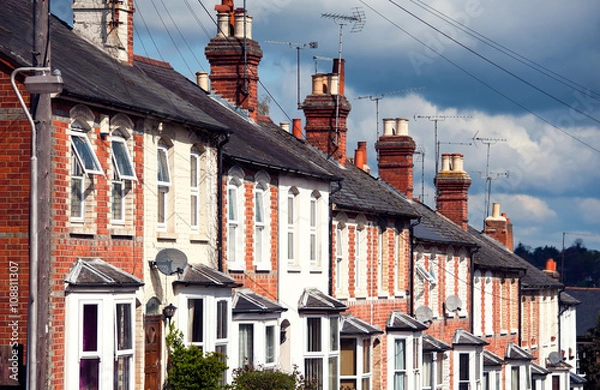 Obraz Row of Typical English Terraced Houses