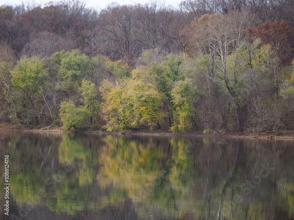 Obraz fall foliage along the Potomac river