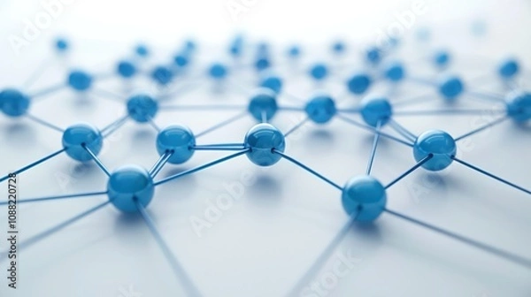 Obraz Abstract network connection. (1)