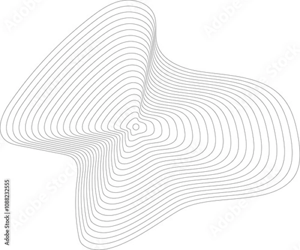Obraz Circles lines wavy. Geometric technology round shape