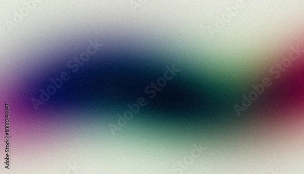 Fototapeta Retro color gradient grainy background. Abstract smooth red purple green blue white color noisy gradient, glowing, vibrant, shine, bright, niise texture background