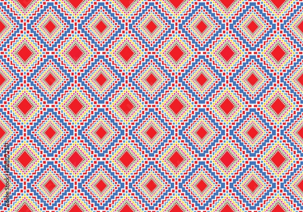 Fototapeta Ethnic tribal patterns in seamless geometric patterns.