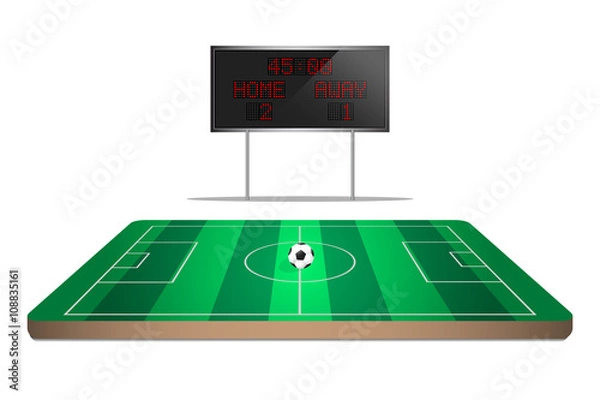 Obraz mini soccer field with scoreboard