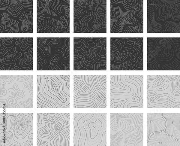 Fototapeta Topographic Pattern Background
