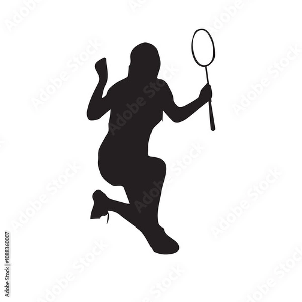 Obraz Badminton Player Design
