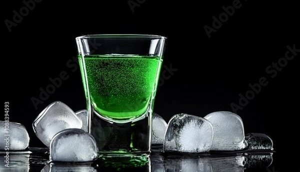 Obraz Absinthe on a black background