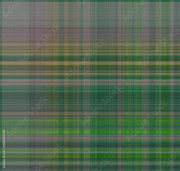 Fototapeta modern colourful check, plaid, tartan pattern with texture, background, creative graphic art. Dark Green and pink
