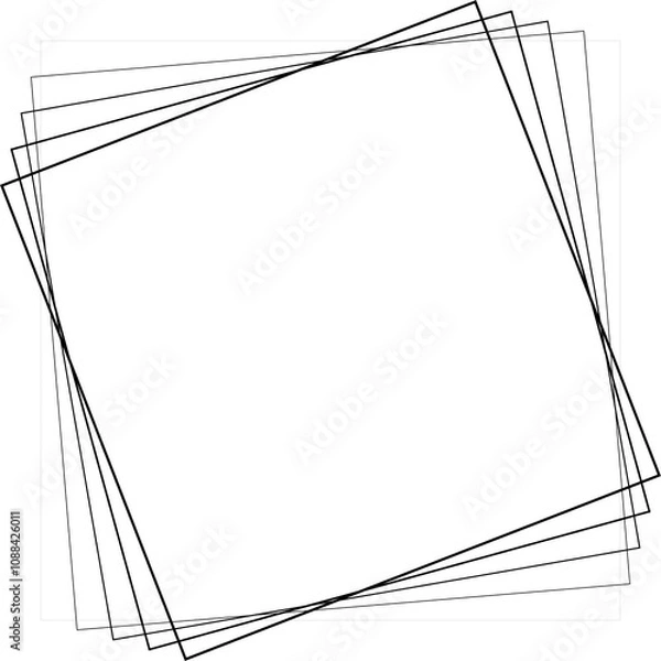 Obraz Square shape blend gradient line spiral. Technology concept