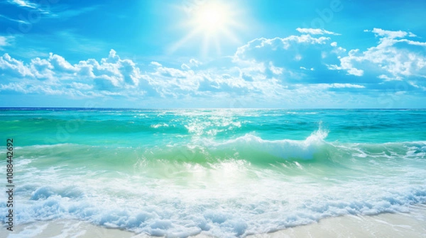 Fototapeta Sunlit Shores: A Journey Through Seasons