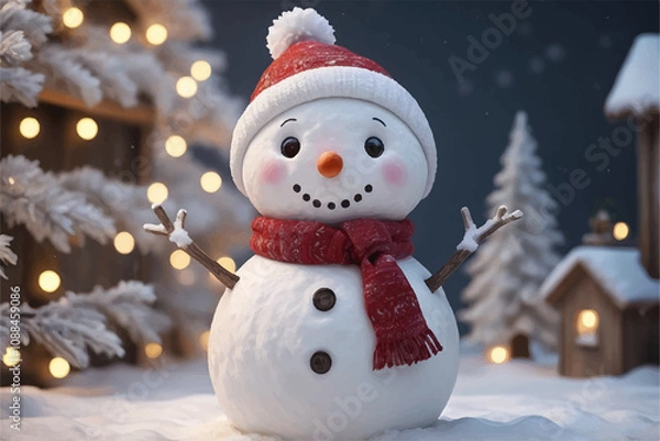 Obraz snowman of snow