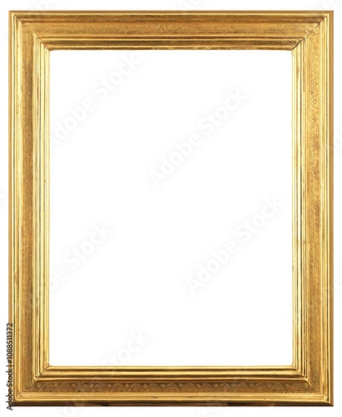 Fototapeta Picture frame in a classic design on a transparent background, in PNG format.