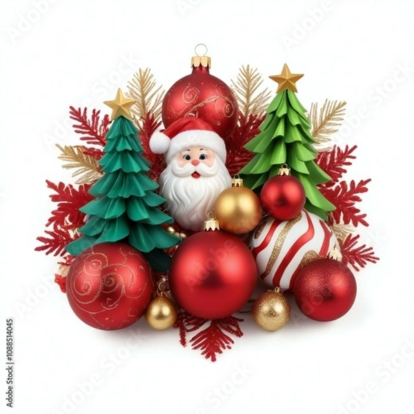 Fototapeta Christmas isolated 3d Elements