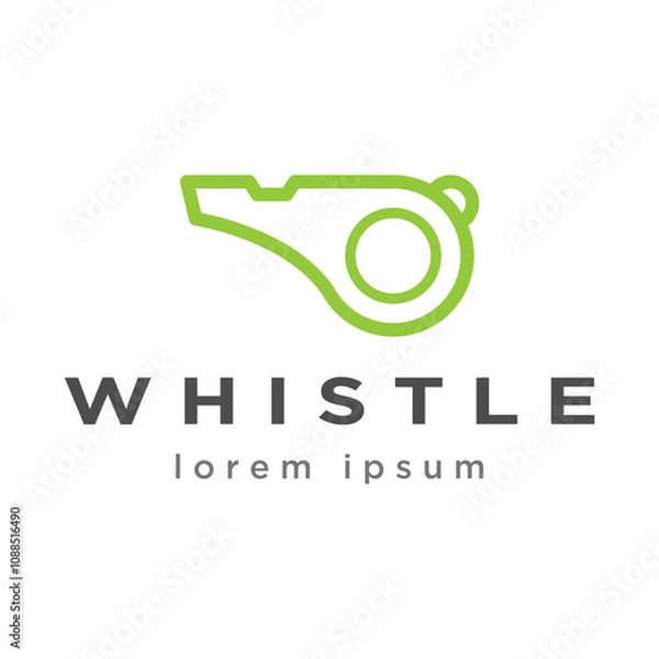 Fototapeta whistle logo design vector template