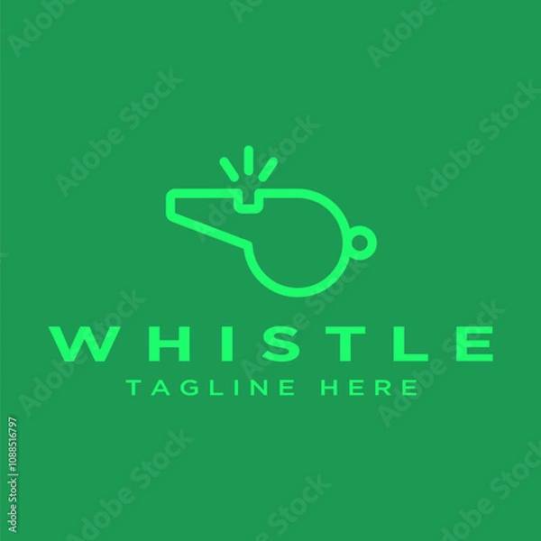 Fototapeta whistle logo design vector template