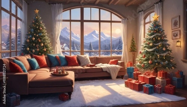 Fototapeta chrsitmas tree background