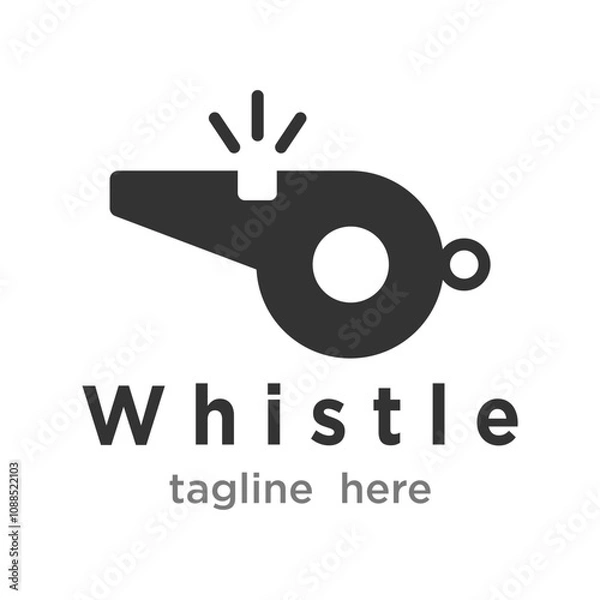 Fototapeta whistle logo design vector template