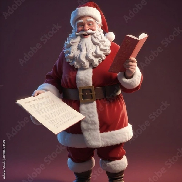 Fototapeta Santa Clause 3d