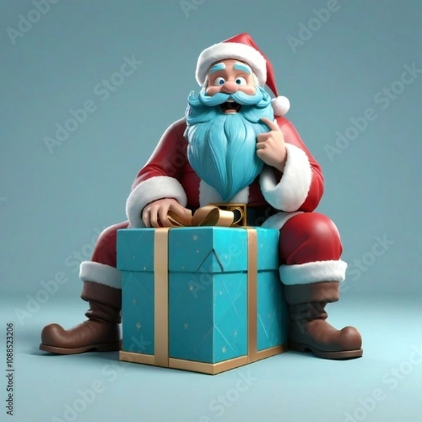 Fototapeta Santa Clause 3d