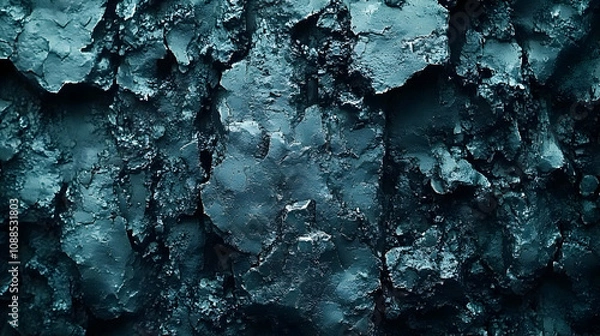 Fototapeta Teal Tree Bark Texture Abstract Background