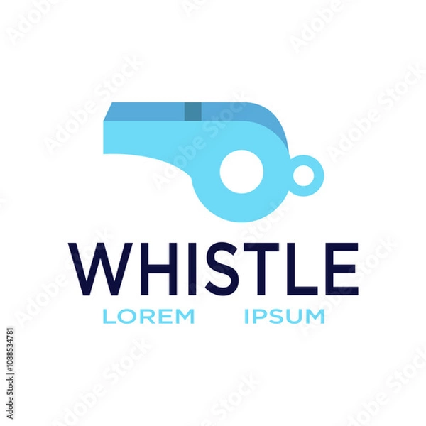 Fototapeta whistle logo design vector template