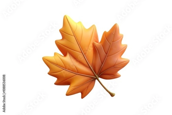 Fototapeta Oak leaf vector graphic on a white background