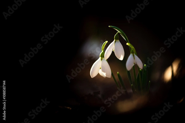 Obraz Greater snowdrop (Galanthus elwesii)